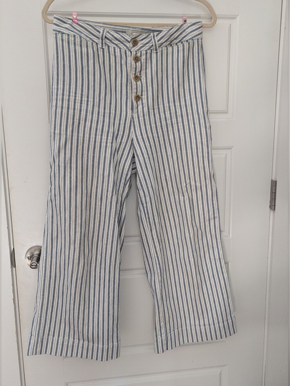 Madewell Blue and White Striped Pants
